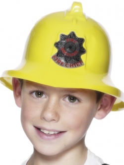 Dětská hasičská helma - žlutá