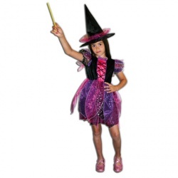 Dětský kostým Fialová čarodějnice