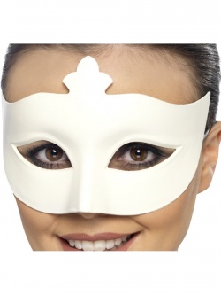 Škraboška Masquerade - barva bílá