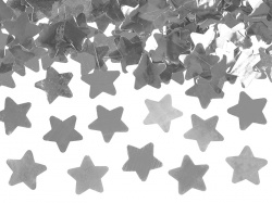 Vystřelovací konfety - stříbrné hvězdičky