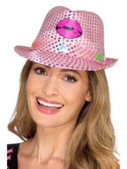 Glitter Hen party klobouk - růžový