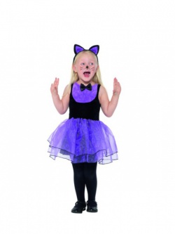Fialová kočička - Dětský kostým